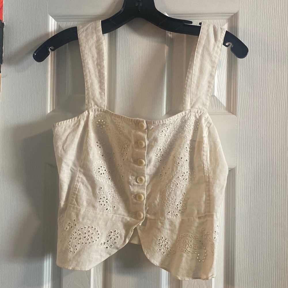 Free People Eyelet Top